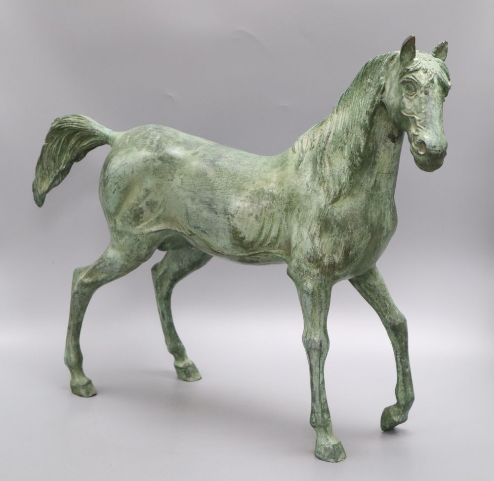 A modern bronze model of a horse, modern, height 46cm
